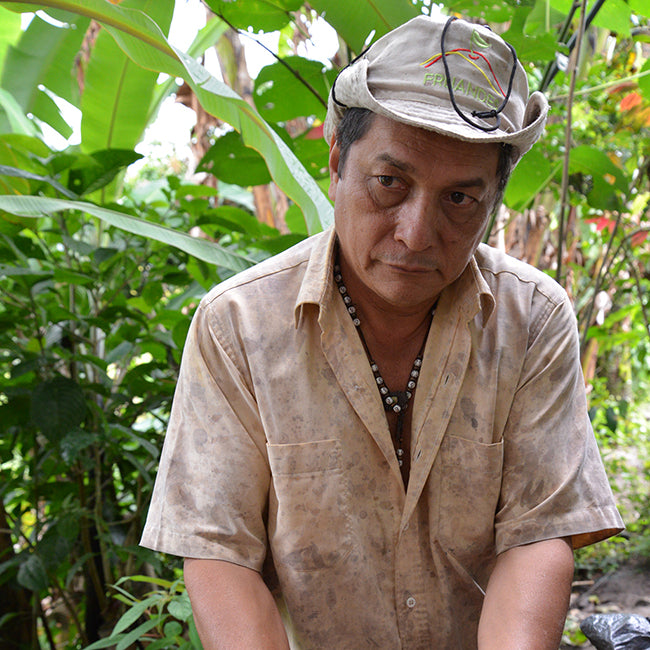 Male banana farmer standing outside