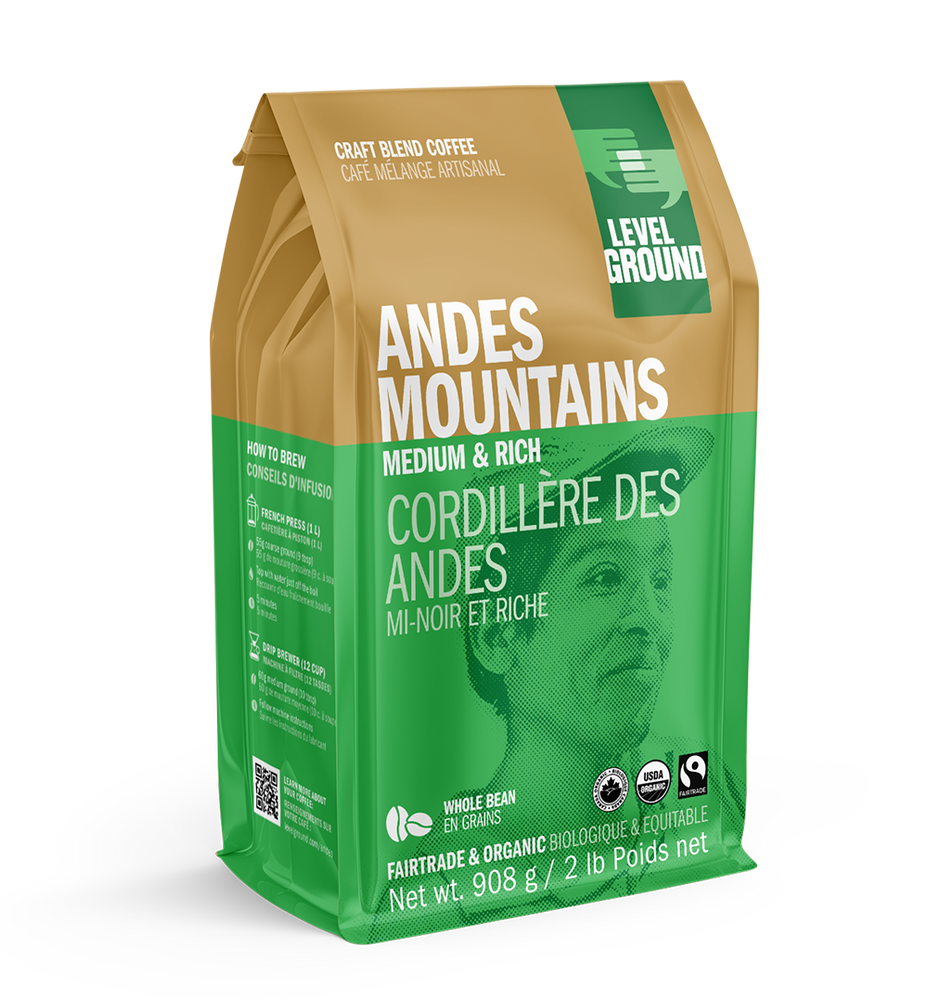 
                  
                    2 pound bag of Andes Mountains fair trade coffee from Level Ground Trading.
                  
                